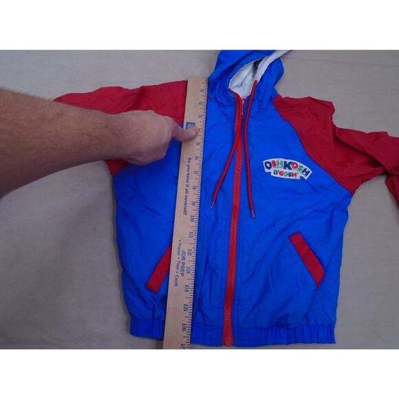 Vintage Oshkosh B'gosh Kids Jacket Windbreaker 5/6 Primary Colorblock 90s - Picture 4 of 10